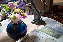 Flowers in vase and French Home book cover